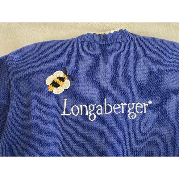 Longaberger Womens Vintage Cardigan Sweater Size Medium Rare Collectible Baskets - Picture 6 of 6